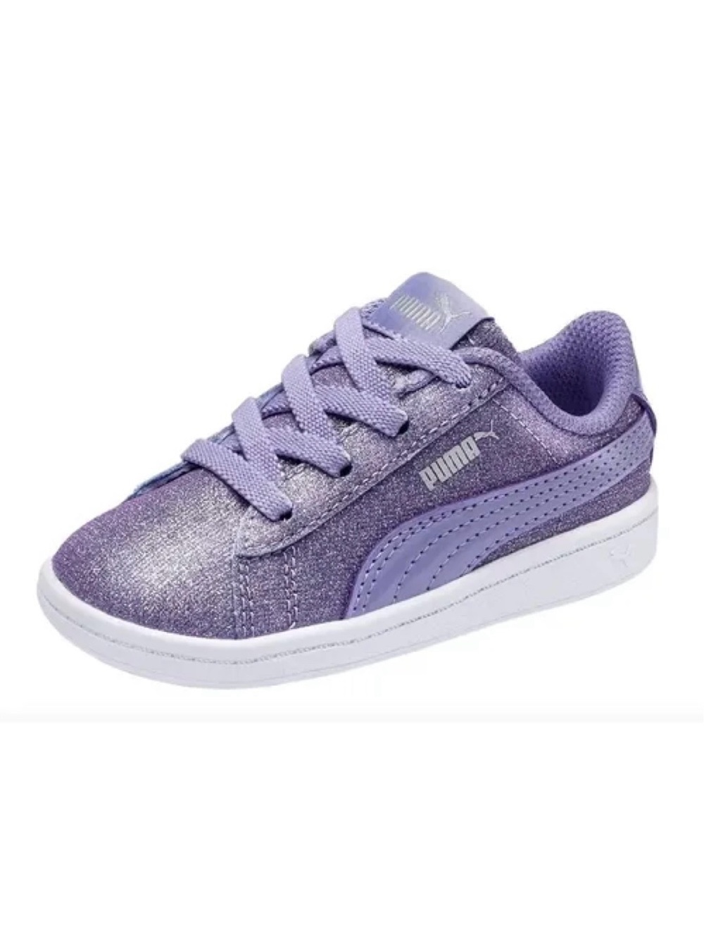 Puma Kids Purple Glitter Lace-Up Sneaker